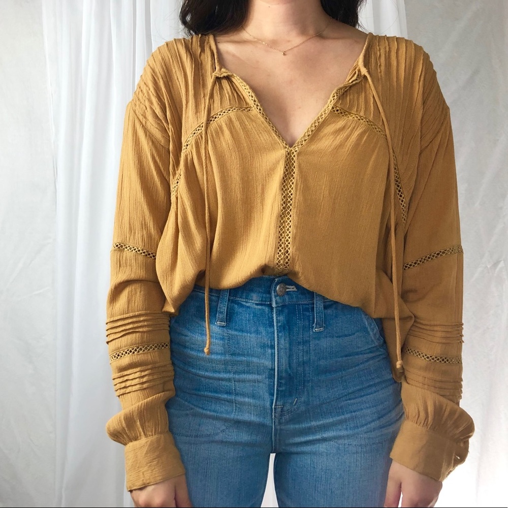 AMUSE SOCIETY/ ochre boho top